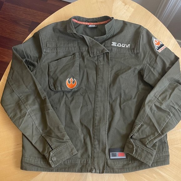 Star Wars Galaxy's Edge Jackets & Blazers - Disney Star Wars Galaxy’s Edge Resistance Logo Jacket Black Spire Outpost Sz Med